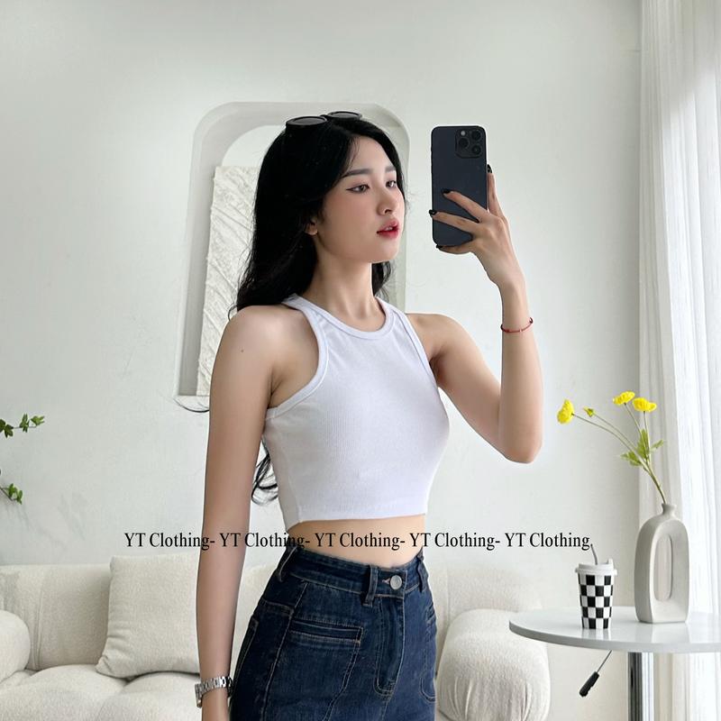 Áo thun croptop ba lỗ Y&T Clothing dáng ôm body cá tính Nữ Women 2