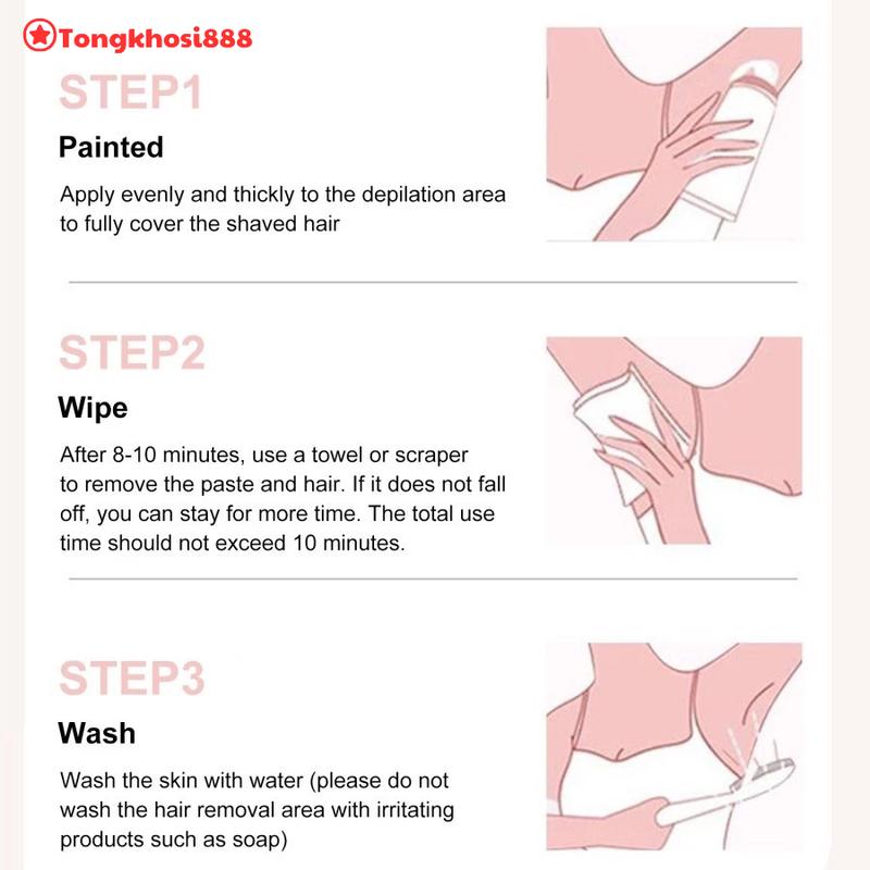 PVN64236 Kem tẩy lông vĩnh viễn không gây kích ứng 60g Kem tẩy lông tẩy lông vùng kín, nách, tay, chân Women Nữ Cạo Râu Cho Bé 6
