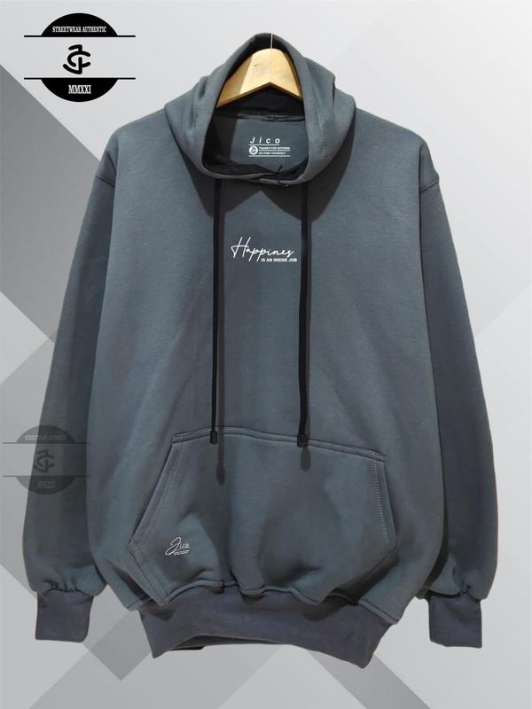 Hoodie Premium Pria Wanita Brand Lokal KOta Bandung LIst Happiness 4