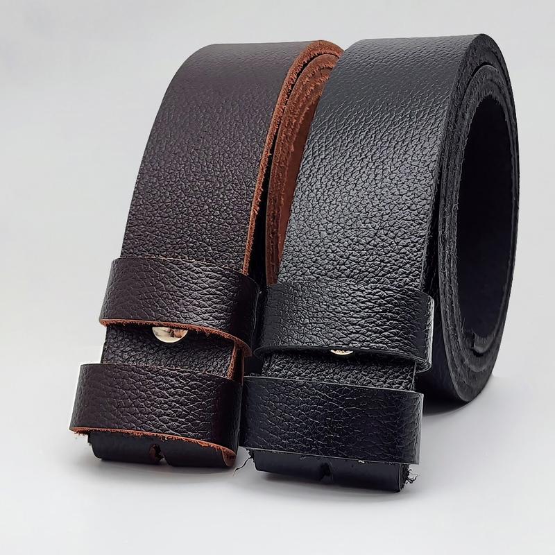 Thắt lưng nam không mặt DNKK-005 | Dây nịt da bò trơn nam tính | Bảo hành 12 tháng