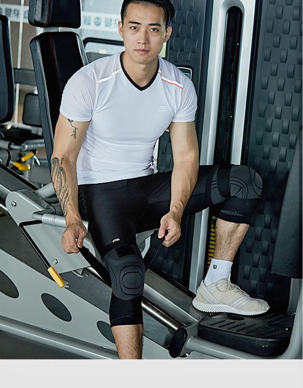 Product Introduction of Basketball Sports Kneecaps Men's Professional Bandage Joint Knee Sheath Bandage Football Fixed Support Protective Gear 7