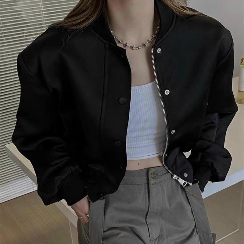 Áo khóac lửng croptop bomber túi nắp thêu logo kaki  lộn 2 lớp unisex nam nữ khoác