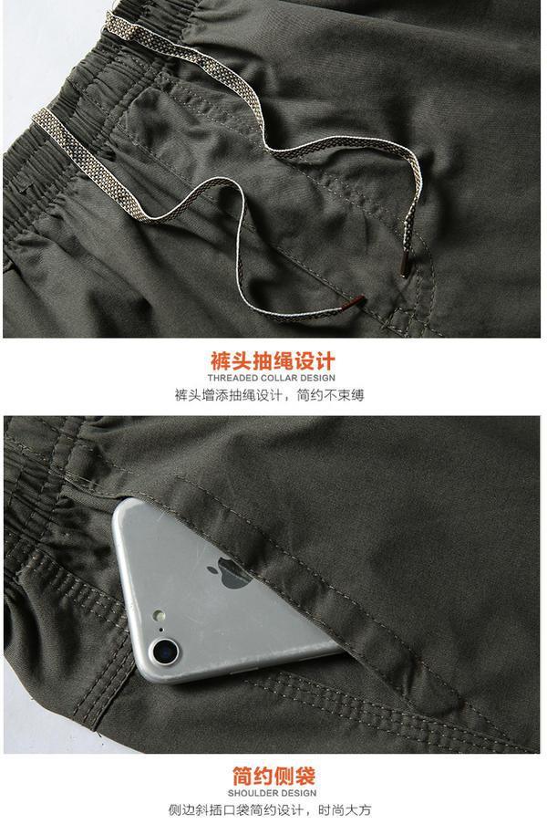 Product Introduction of Summer Men's Casual Middle-Aged Cropped Pants Dad Workwear Shorts Middle-Aged and Elderly Cotton Loose Breeches Thin Pirate Shorts Menswear Lingerie 18