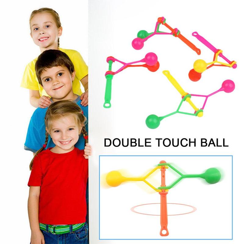 Product Introduction of Traditional Nostalgic Double Touch Ball Hand Rocking Touch Ball Hammer Small Plastic Toy V1F3 12