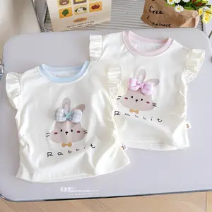 KAOS ANAK PEREMPUAN ATASAN BUNNY RABBIT PITA 3D NEW LENGAN PENDEK