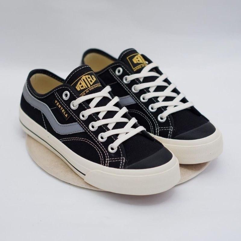 Sepatu Pria Ventela New Public Black Natural Bisa COD Seluruh Indonesia!! Spatu Keren Unisex Vantela Terlaris 0