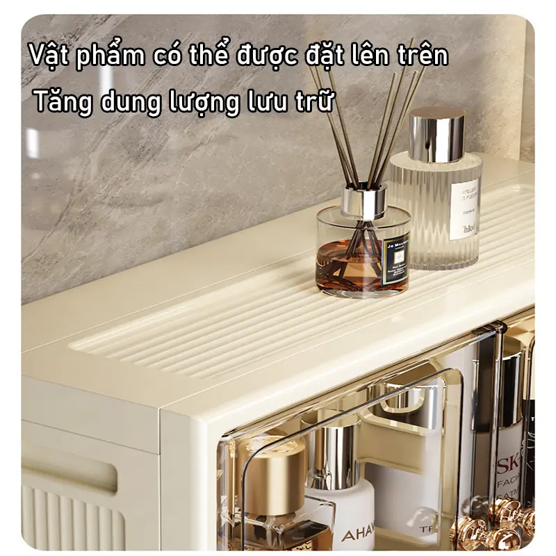 Tủ Nhà Tắm tủ đựng mỹ phẩm tủ thuốc gia đình không thấm nước Không Cần Đục Lỗ Kệ 3