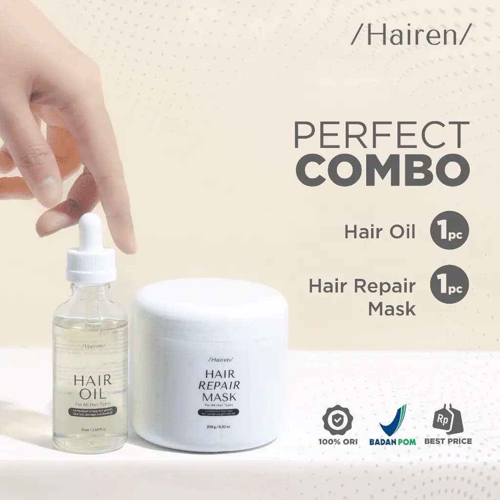 [FREE GIFT] Hairen Hair Oil + Hair Repair Mask BPOM APPROVED