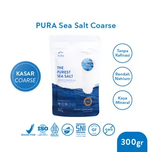 Pura Sea Salt Coarse (300gr) - Garam Laut Kasar - Organik - Natural - Rendah Natrium - Garam Laut Murni