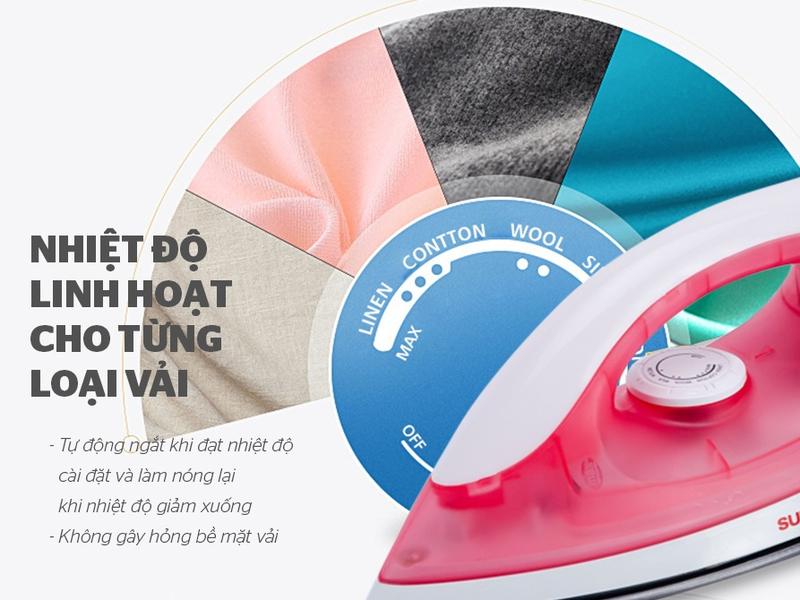 Bàn ủi khô [Bàn là khô] Sunhouse SHD1072 - Mới 100%-  Chính Hãng bảo hành 12 tháng Toàn Quốc 6