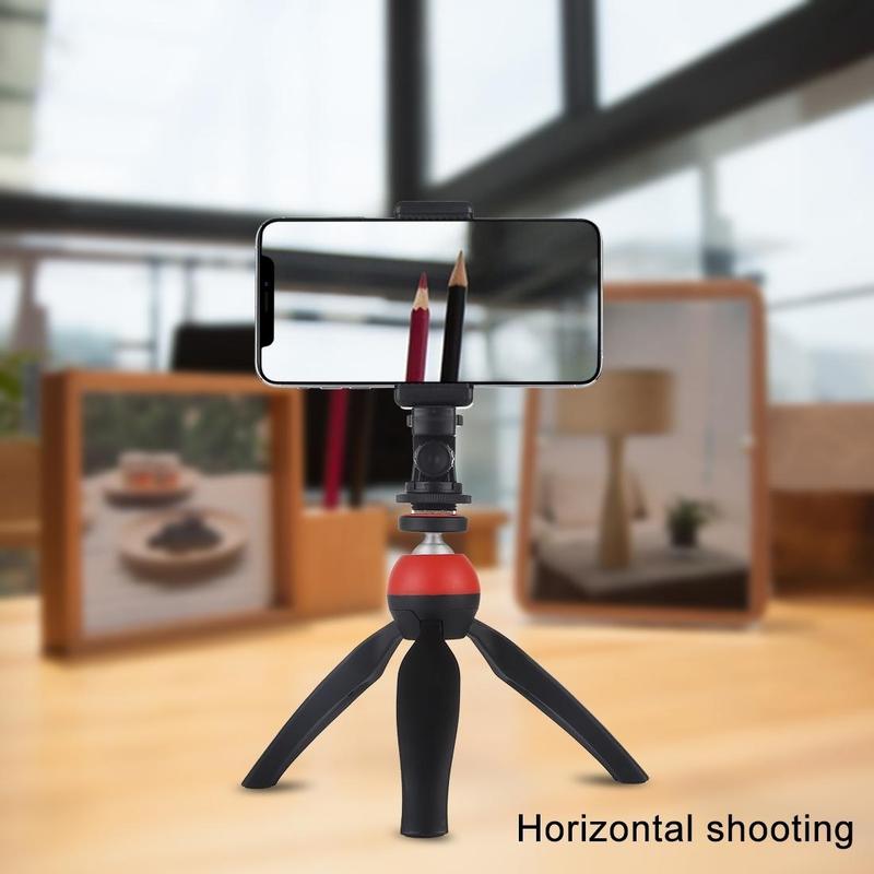 PULUZ 1/4 Inch Tripod Mount Adapter, Tripod Mount Adapter with Phone Holder, Tripod Mount Adapter with Phone Clamp for iPhone Samsung 8