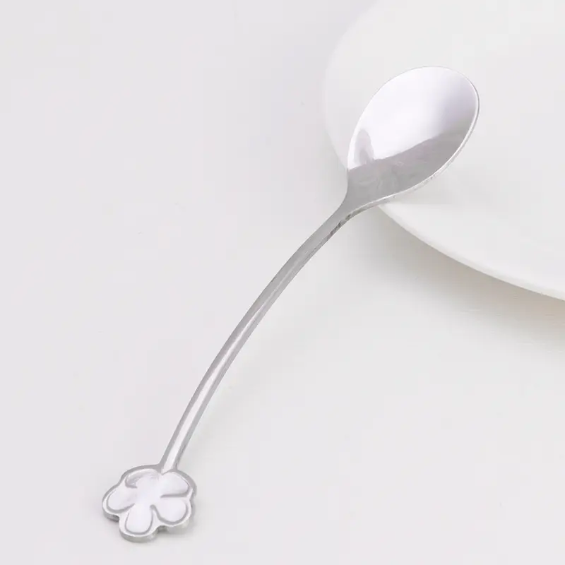 Thìa tráng miệng, Muôi canh, Thìa trà, Thìa ăn, Màu bạc, 13,6 * 2,5 * 0,5cm 7