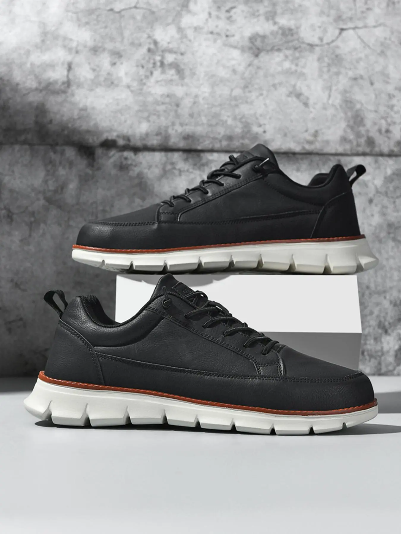 Men's Fashionable Lace Up Low Top Sneakers, Casual Comfortable Breathable Skate Shoes, Trendy All-match Sneakers for Daily Wear