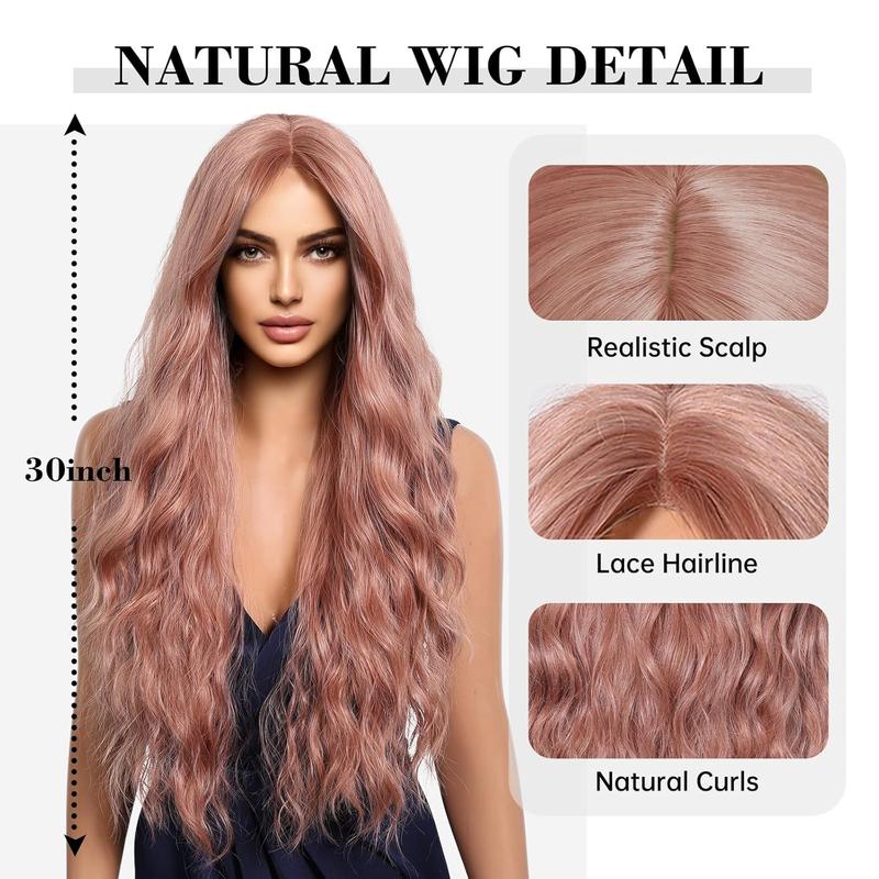 Synthetic emergneyc Pink Wig