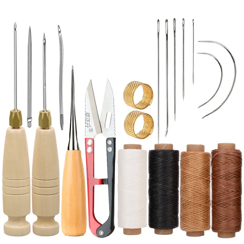 Bộ Dụng Cụ May, Kéo Kim 120Mm, 21 Chiếc, Thích Hợp Để Tự Làm Giày Dép Và Túi Da, Sửa Chữa 0