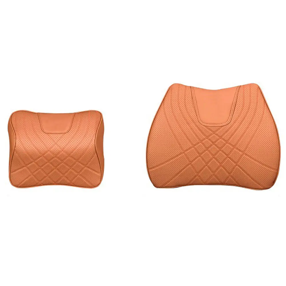 Car Neck Pillow Quality Leather Headrest Seat Support Waist Pillow For Mercedes Benz AMG W204 W205 W203 W211 W212 W213 W201 W210