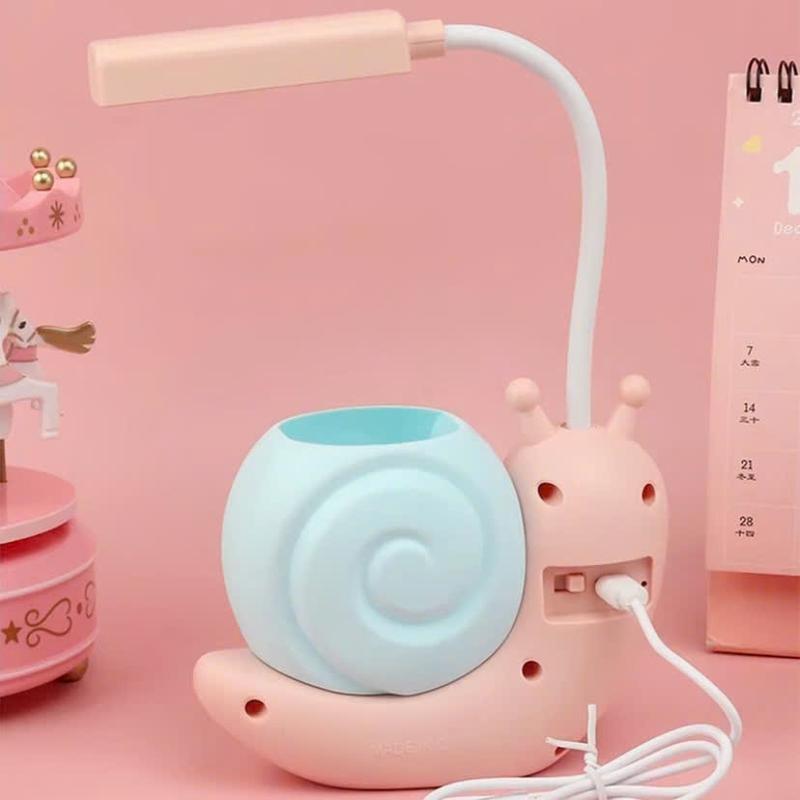 Đèn Bàn Học Ốc Sên Tích Điên, Chống Mỏi Mắt, Chống Cận Dễ Thương ,Đèn Led Có Hộp Đựng Bút Rất Tiện Lợi 4