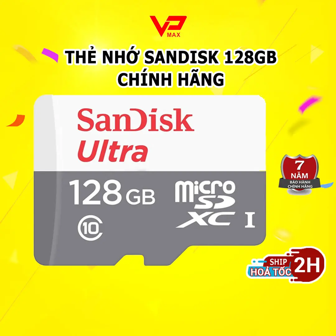 Thẻ nhớ Sandisk 32gb 64gb 120Gb bh 7 năm chính hãng cho camera giám sát hành trình, máy tính điện thoại
