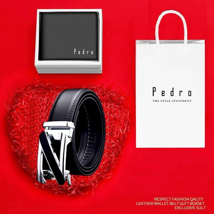  Bộ quà tặng TẾT cho người thân   thương - Combo ví + thắt lưng nam full túi hộp hãng sang trọng y hình Wallet Da Nhiều Ngăn 