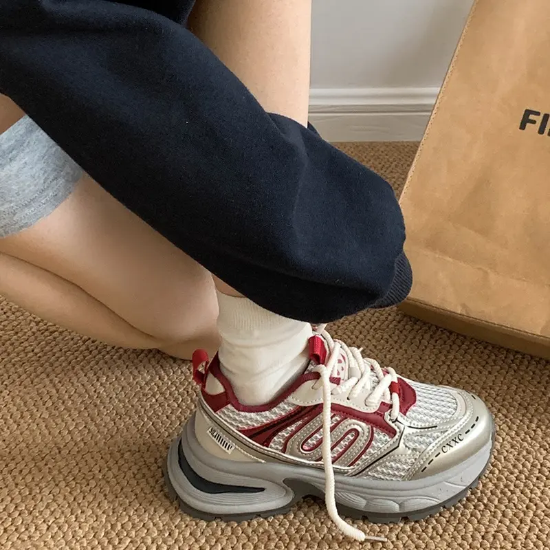 Giày thể thao nữ đế êm cao bánh mì dáng sneaker độn đế siêu hack dáng CÓ SẴN chuẩn size S015 1