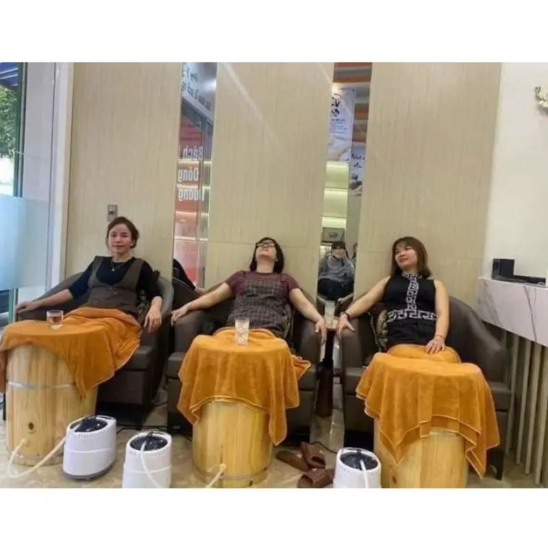 ￼Thùng xông chân kết hợp Phụ khoa LOẠI 1 bồn xông chân kết hợp Xông phụ khoa full phụ kiện, 1 thùng 2 chức năng 3