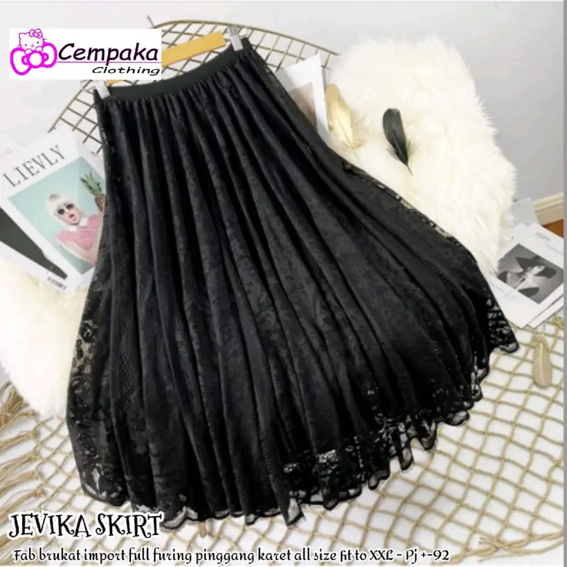 Jevika Skirt Rok Brukat Import Bangkok. Rok Broklat Panjang 3