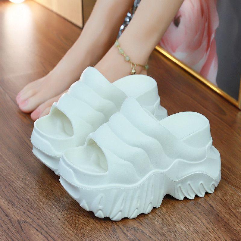 Dép Cao Gót Đế Xuồng, Hàng Mới Về Mùa Hè, Dành Cho Nữ, Tăng Chiều Cao, Giày Đi Biển, Đế Xuồng, Dép Chống Trượt, Dành Cho Nữ 4