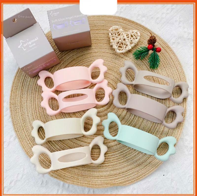 Tay cầm silicon cánh tiên nắp vừa các bình cổ rộng