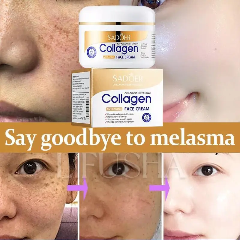 Original Collagen With Glutathione Face Cream Whitening Skin Anti Aging Melasma repair Cream 100g MS009