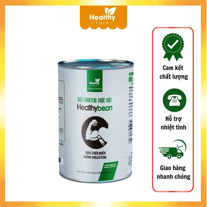 6 Hộp Bột Protein HealthyBean+ 1 bình lắc và bình nước 1