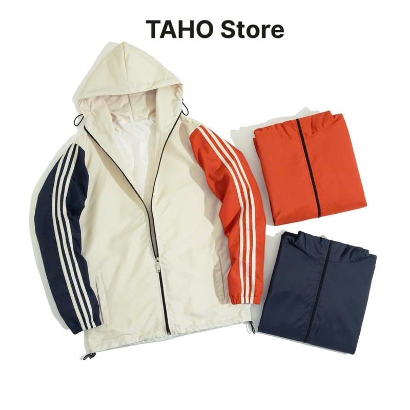 Áo Khoác Dù - Áo Khoác 2 Lớp Phối Màu Nam Nữ Basic Nón To Chống Nắng,Chống Gió,Chống tia UV Cực Tốt. Menswear Jacket Có Túi