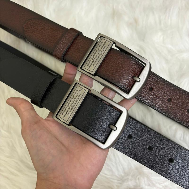 Thắt lưng da bò nguyên tấm khóa kim bản to 3,7cm