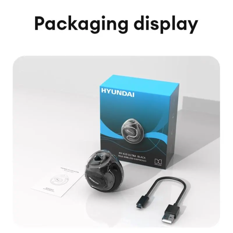 HYUNDAI Wireless Headphones, AI Translation Earphones with 75 Languages Translation, Wireless Bluetooth-compatible Earbuds for Playing Music & Phone Calls, Audio 3