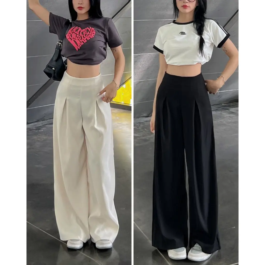 Quần tây ống suông rộng dáng dài 107cm có big size