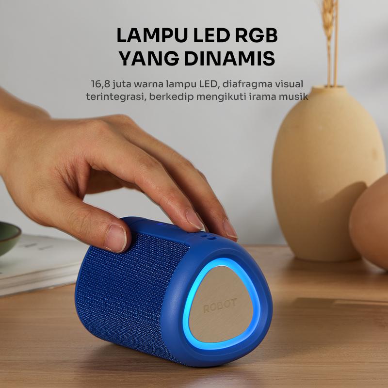 Product Introduction of ROBOT RB120 speaker  bluetooth 5.3 RGB Waterproof IPX4 Portable 8 jam putar musik - Outdoor- Indoor - Garansi 1 Tahun [Bisa COD] 2