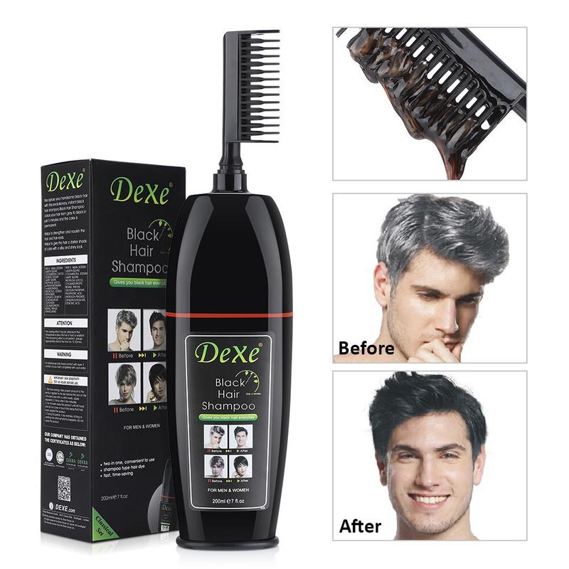 Dầu gội phủ bạc Dexe nhuộm đen tóc bạc trong 10 phút 1