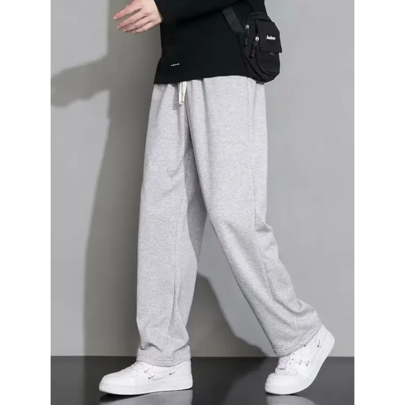 Quần Dài Nỉ 2da Dáng Baggy Ống Suông Cạp Chun Unisex Nam Nữ  Menswear Ong Pants Kaki 1