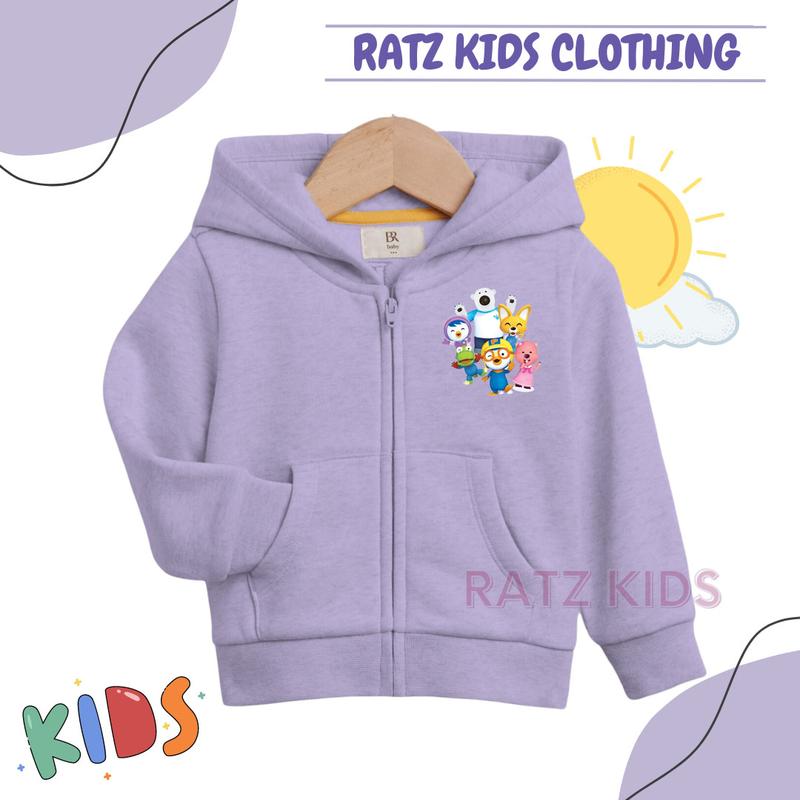 RATZ.KIDS - Jaket Sweater Hoodie Anak Model Terbaru Zipper Gambar Pororo by Ratz Kids - Usia 1-12 Tahun - Anak-Anak 2