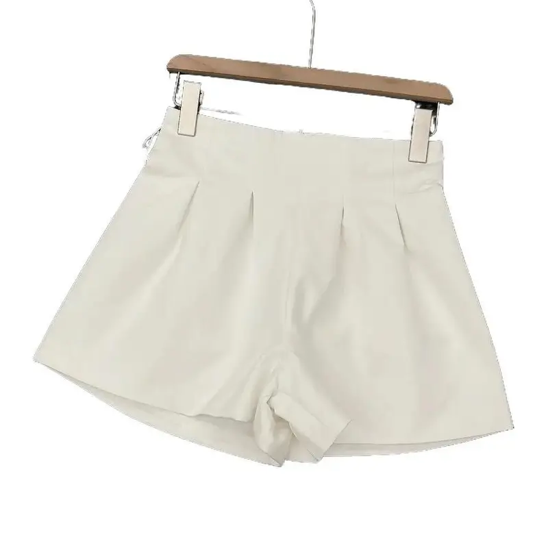 Q365 - QUẦN SHORT CHẤT KAKI DÁNG PHỒNG XẾP LY KHÓA KÉO SAU 8615 Women Nữ 3