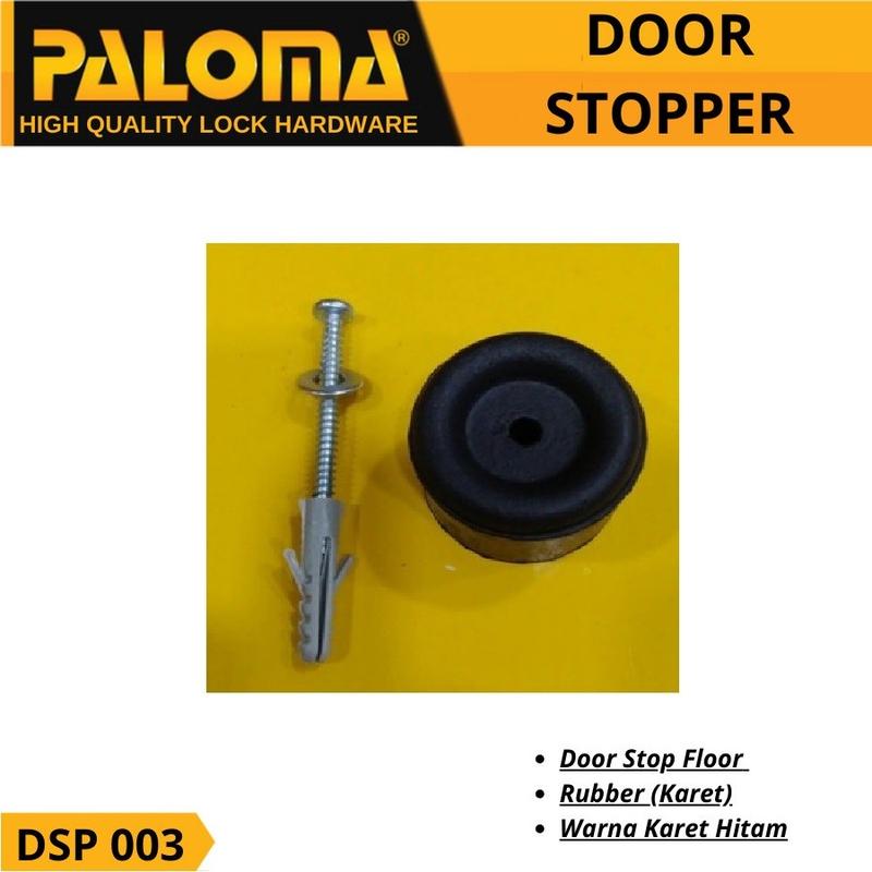 PALOMA DSP 003 PENAHAN PINTU KARET HITAM DOOR STOPPER STOP RUBBER 1