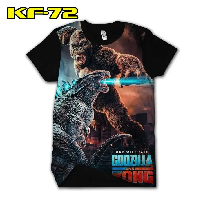 Kaos Kong Godzilla Baju Print Distro 3D selalu ready