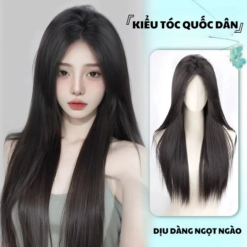 Tóc Giả Dài Màu Xám Cho Nữ, Tóc Giả Thay Thế Tổng Hợp, Chịu Nhiệt, Thích Hợp Sử Dụng Hàng Ngày Và Tiệc Tùng