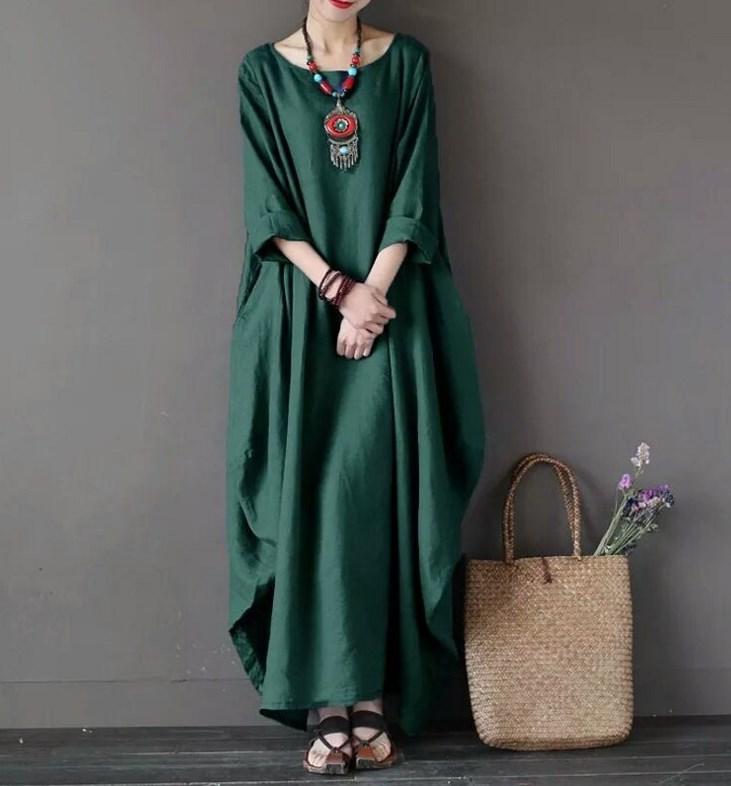 Product Introduction of Áo Dài, Phong Cách Văn Học, Dáng Rộng Vừa Vặn, Ngoại Cỡ, Làm Bằng Vải Lanh Bông, Hàng Mới Về Cho Mùa Xuân Hè Năm 2025 2