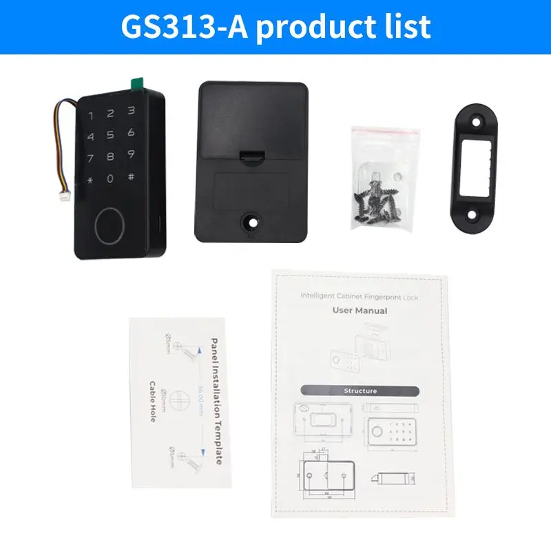 APP Fingerprint Smart Drawer Cabinet Invisible Lock, 1 Set IC Card Unlock Cabinet Furniture Electronic Keyless Sensor Lock 8