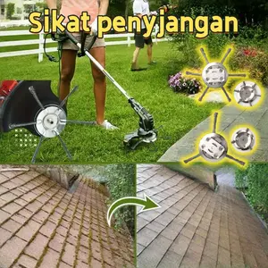 Vixplorn   3T 6T Kepala Sikat Pisau Mesin Potong Rumput Elektrik Bahan Kawat Baja Pemotong Rumput Tanah Gulma Penyiang Padi Mowing