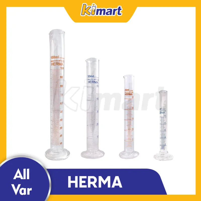 MEASURING CYLINDER GELAS UKUR KACA  GELAS TAKARAN HERMA  10 ml 50 ml 100 ml 25 ml EXTRA BUBBLE WRAP ALAT LAB 0