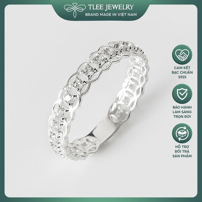 Nhẫn bạc nữ TLEE kim tiền tài lộc nạm đá cao cấp TLEE JEWELRY A0237