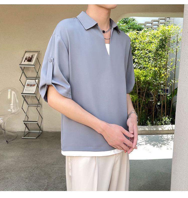 Product Introduction of Men's Polo Shirt 2025 New Short Sleeve T-Shirt - Casual Collar Top for Men, Trendy & Breathable, Wholesale Bulk Discount 27