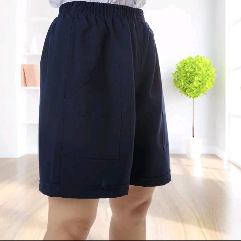 Quần đùi lưng chun cho bé trai, quần short, màu xanh đi học, đồng phục tiểu học Nam Menswear Thun. 4