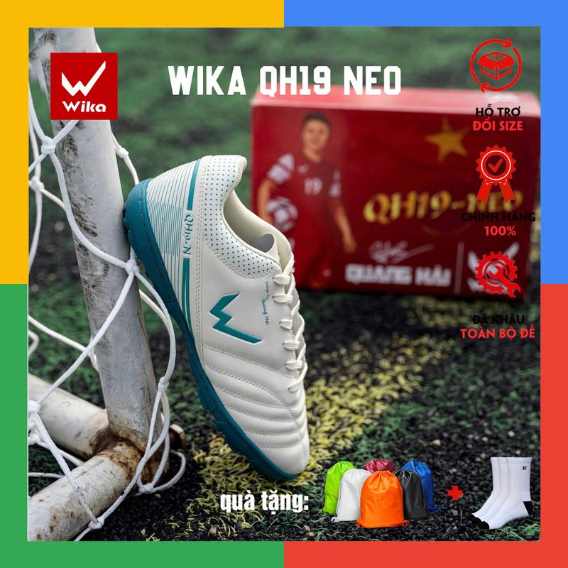 Giày Đá Bóng Wika QH19 NEO Chính Hãng, Giày Đá Banh Sân Cỏ Nhân Tạo Quang Hải Tặng Tất Dệt Kim giay  bong